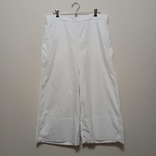 Banana Republic Womens Wide Leg Cropped Pants Linen Blend Classy Trendy