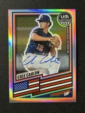🔥2026 Panini Stars & Stripes Silver Auto Cole Carlon🔥