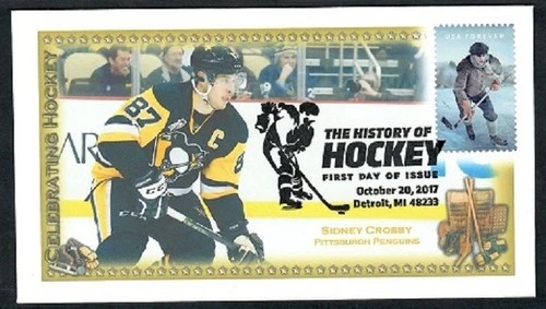 USA 2017 Canada FDC: The History of Hockey Homemade Rare Cachet - Sidney Crosby