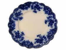 Grindley Flow Blue Floral Ceramic Cake Plate England 8
