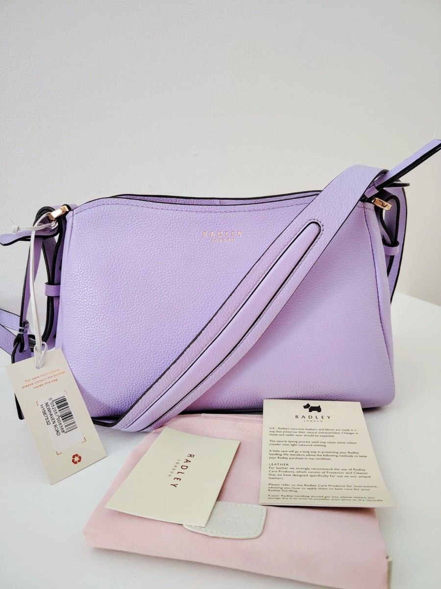 RADLEY Newhaven Road Lilac Leather Medium Zip Top Crossbody Bag
