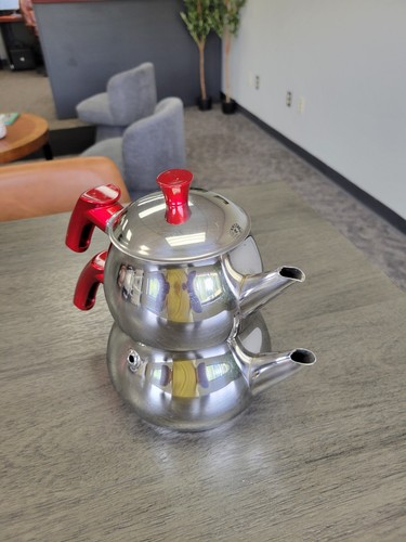 Traditional Turkish Double Teapot Set "Caydanlik" SAHANE - Made in Turkey - Picture 19 of 24