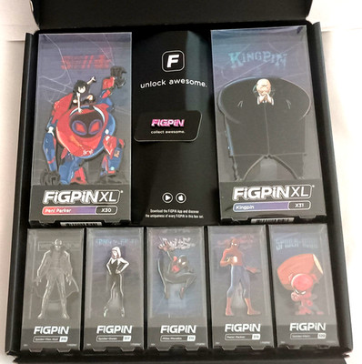 Figpin Spider-Man Into The Spider-Verse 2019 NYCC Exclusive Box Pin Set New NOS