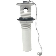 Sink Drain Kit with Stopper, Bathroom Sinks, 1-1/4x6in, Steel/Plastic