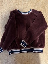 ZARA Damen Strickpullover burgunderrot Rundha...