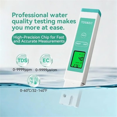 1pcTDS Meter Digital Water Tester EC Meter Water Quality Tester with Temperature