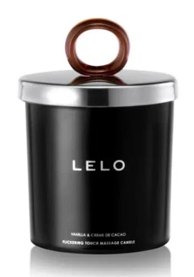 LELO VANILLA & CREME DE CACAO FLICKERING TOUCH MASSAGE CANDLE