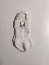 b studio -women's socks - white- Cotton Blend - Made in USA **J8**