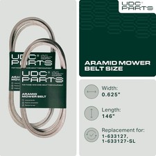 UDC Parts Deck Belt Replacement for Exmark Lazer Z 60 Inch -SL XS XP DS AS X ...