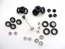 Generous Lot  Junkyard Model Parts Vintage AMT Monogram Tires, Hubs & Hub Caps