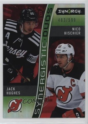 2023 Synergy Synergistic Duos Star-Star Red /599 Jack Hughes Nico Hischier 1i0n
