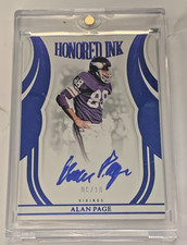 2025 Panini Flawless Alan Page Honored Ink Autographed SP #d /10 Auto on Card