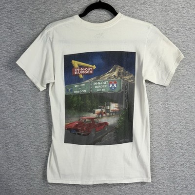 IN-N-OUT BURGER T-Shirt Adult Small Oregon Semi Truck Corvette Cotton AS IS