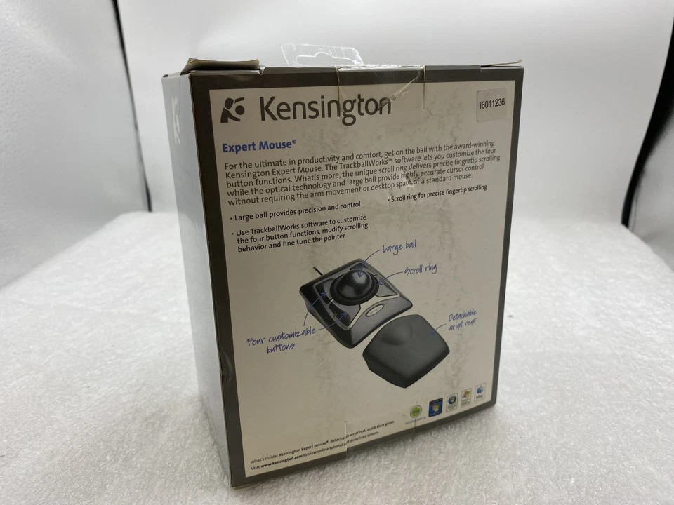 Kensington 64325 USB 2.0 Expert Mouse Trackball - Black/Silver New - Image 3 of 4