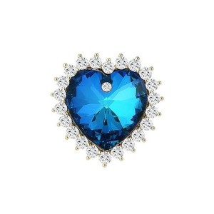 Authentic Austrian Crystal Brooch Sparkling Rhinestone Brooch 18k Gold-Plated Birthston...