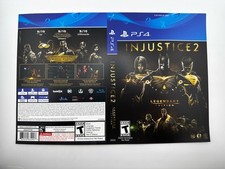 Injustice 2 - Replacement PS4 Cover Only. NO GAME!! BOX ART INSERT