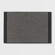 2'5"x3'8" Herringbone Rug Gray - Threshold