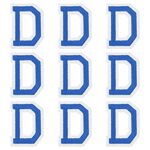 "BüGelbuchstaben AufnäHer 9 StüCk 2\"/5Cm Alphabet D Applikation (Dunkelblau)"-image