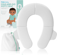 Fold-and-Go Portable Potty Seat for Toilet, Foldable Travel Potty Seat for To...
