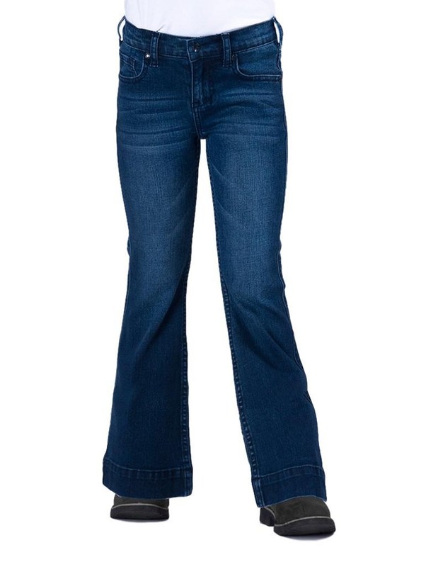 Cowgirl Tuff Western Jeans Girls Trouser Classic 8 Reg Med Wash GJTRSR