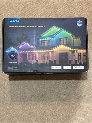 Govee Permanent Outdoor Lights 2 150Ft Outdoor Lights Black H705F $490