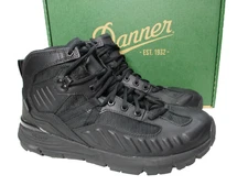 Danner Fullbore Boots Mens Sz 9 D Black Waterproof Tactical 4.5" Leather/Mesh