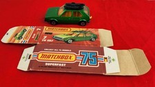 MATCHBOX VW GOLF SUPER FAST WITH BOX #75 Very Nice Car & Box Vtg 1976 England