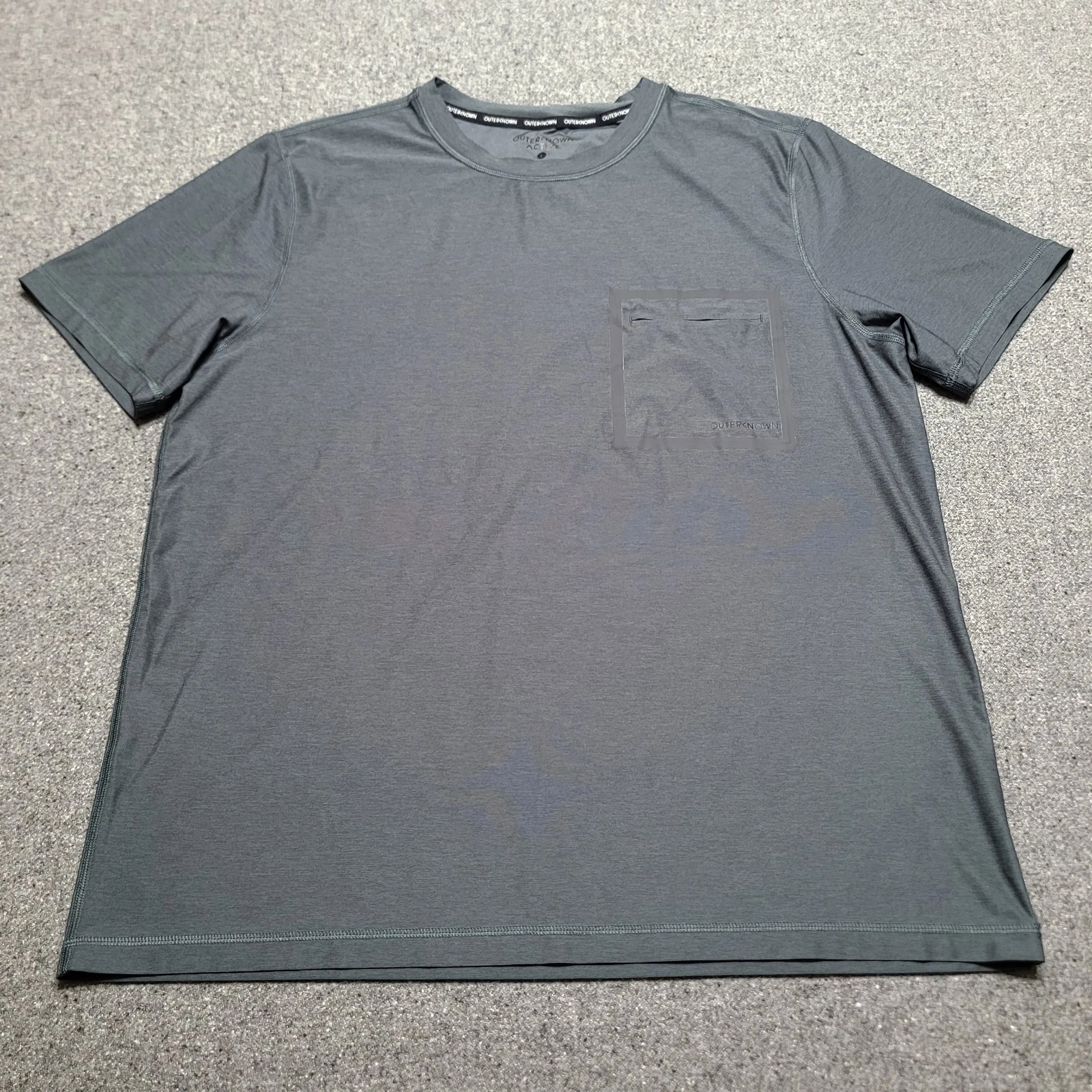Outerknown Active Shirt Mens Large Gray Kelly Slater Apex Performance Stretch