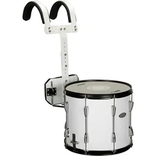 Sound Percussion Labs Marching Snare Drum with Carrier 14 x 12 in. White