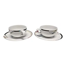 2 Vtg STUDIO NOVA Y0105 Attitudes Tea Cup and Saucer Sets NO Chips or Crazing