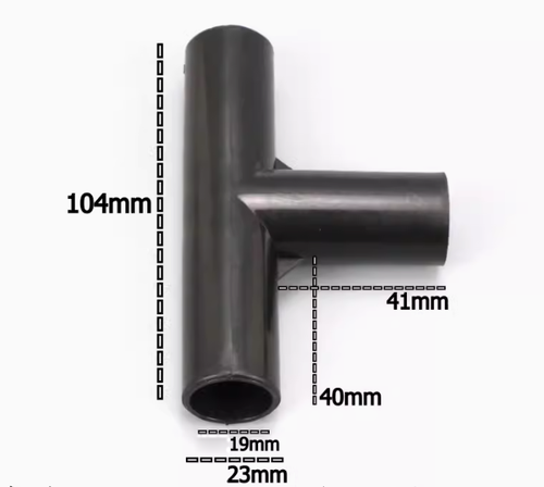 Black Plastic Round Pipe Elbow Connector 3-Way 4-Way Corner Elbow - Picture 27 of 34
