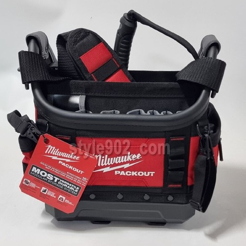 Milwaukee PACKOUT 10” Structured Tote – Red Tool Bag With Padded Handle 7 thumbnail image