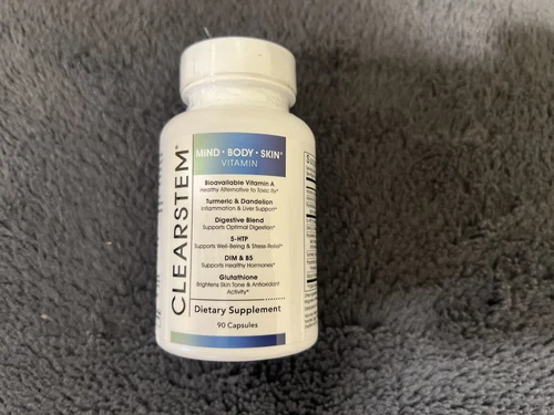 ClearStem MIND BODY SKIN Hormonal Acne Vitamin 90 Capsules - NEW - EXP 2025