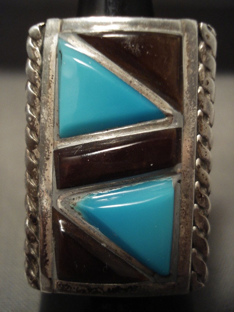 Colossal Vintage Native American Navajo Blue Gem Turquoise Sterling Silver Bracelet Colossal Vintage Native American Navajo Blue Gem Turquoise Sterling Silver Bracelet