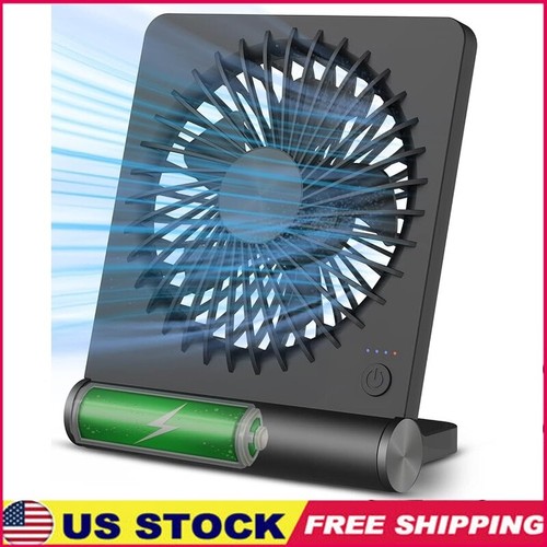 Rechargeable USB Desk Fan Battery Operated Ultra Quiet 3 Speeds 180° Tilt Home