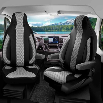Pilot Wohnmobil Sitzbezüge passend für Bluebird Quest (Schwarz-Grau)