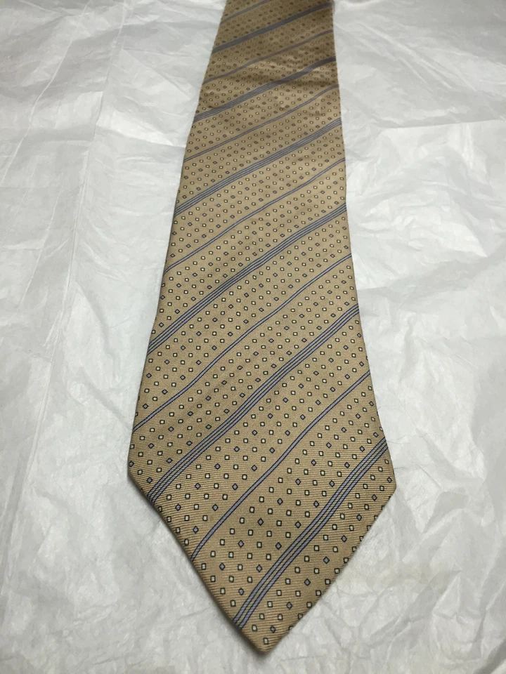 CORBATA HOMBRE CHARLES JOURDAN BEIGE CON DISEÑO AZUL 3 X 61 Foto 2 de 4