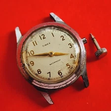 Timex Waterproof US Time Corporation Manual Wind Watch Vintage Rare For Repair