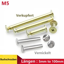 M5 Śruby do paska Śruby książkowe Śruby do paska Miedź / Niklowane pokryte