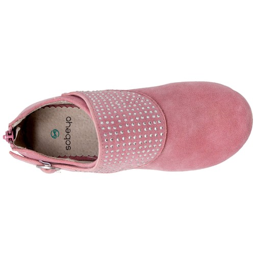 SOBEYO Girls KIds Ankle Booties Leather Lining Insole Rhinestone Crystal Heels - Picture 9 of 15