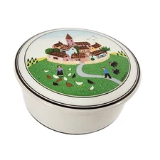 Vintage Design Naif by Villeroy & Boch 4" Candy Box & Lid Laplau Luxembourg 