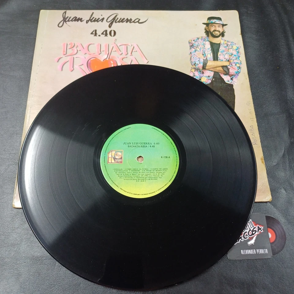 Juan Luis Guerra 4.40 – Bachata Rosa - Merengue, Bachata, Salsa, 🇻🇪 1990 (EX) - Image 3 of 4