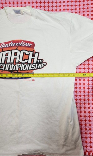 Vintage 1997 March Madness Championship Budwiser Bud Light XL Tshirt Basketball - Picture 7 of 10