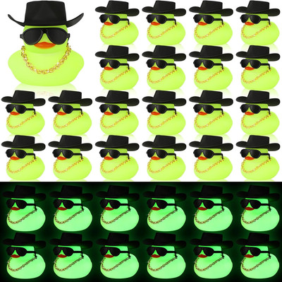 48 Sets Cowgirl Rubber Duck Squeaky Duck Bath Party Toy Duckies Car Dashboard De