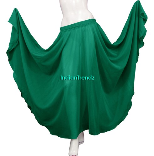 Full Circle Skirts Chiffon Belly Dance Tribal Costume Gypsy 9 Yard Flamenco Jupe - Picture 38 of 44
