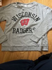 Wisconsin Badgers Zoozatz distressed sweatshirt - womens SMALL