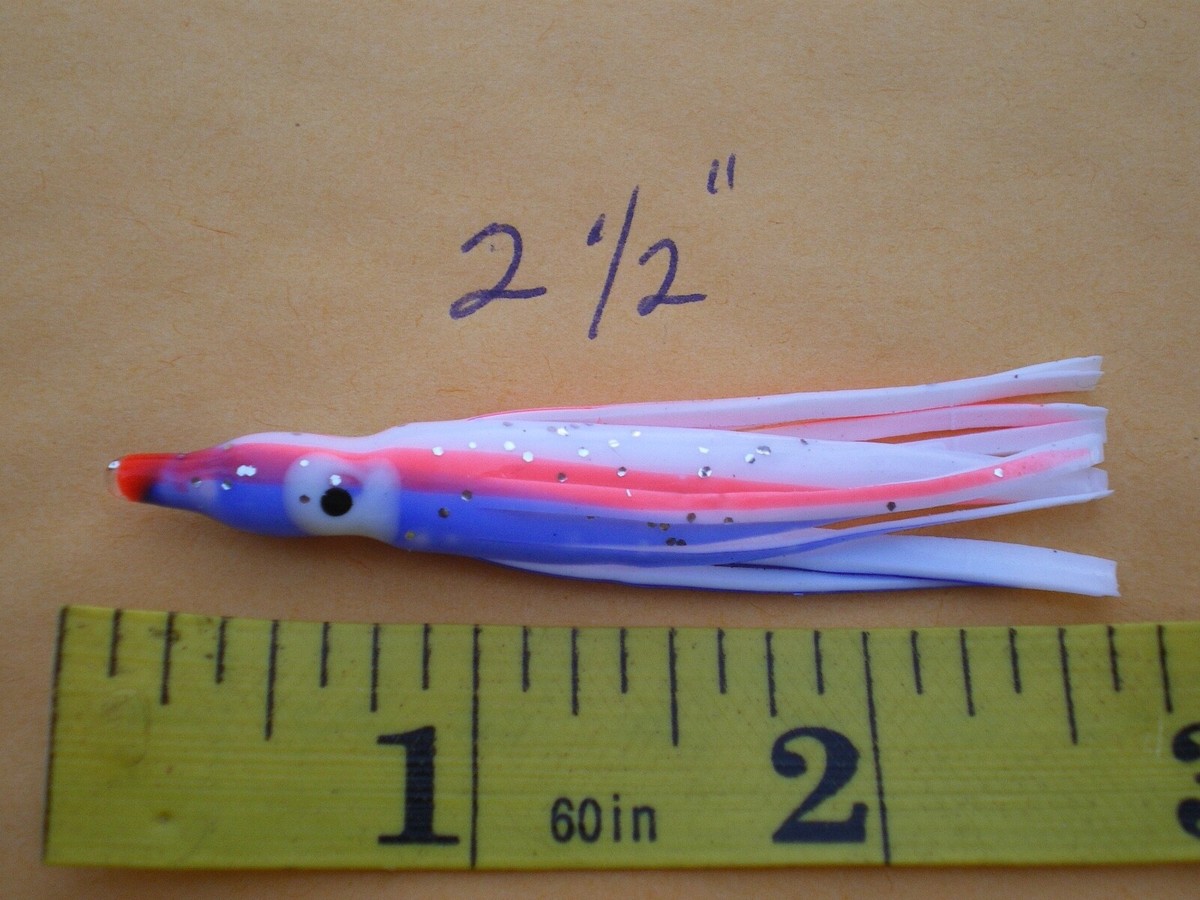 15cm Octopus Squid Skirt Fishing Lures – Soft Trolling Lures For Saltwater & Freshwater With Glow Eyes