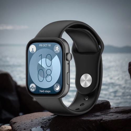 Silicone Sport Strap Sweatproof Bracelet Wristband for Huawei Watch FIT 3(Black) - Zdjęcie 2 z 8