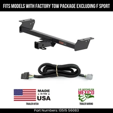 For 16-19 Lexus RX350 Trailer Hitch w/ 4 Pin Wiring Fit TowPKG Exc F Sport Curt