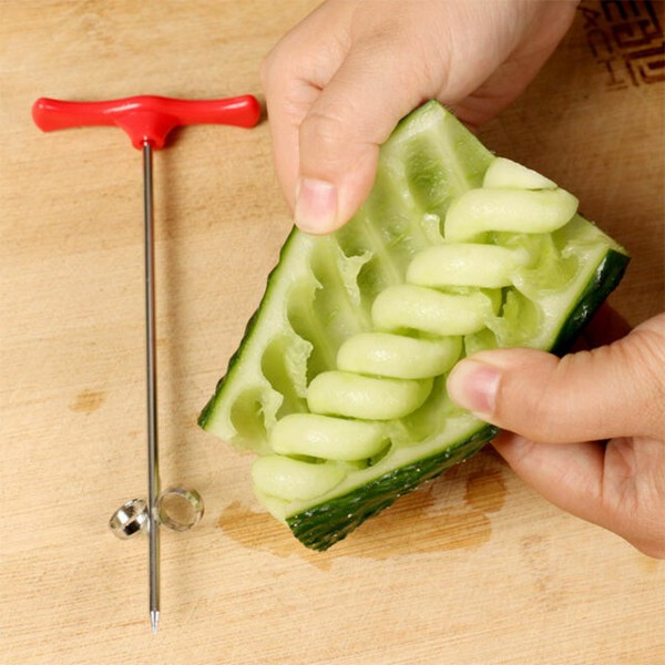 Manual Platen Spiral Slicer Vegetable Potato Radish Cutter Twist Tools